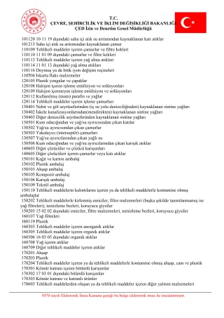 Atıktan Türetilmiş Yakıt (ATY) Hazırlama Tesisi İzin Belgesi